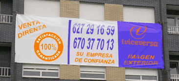 Lona gran formato, lona promociones, lona edificio